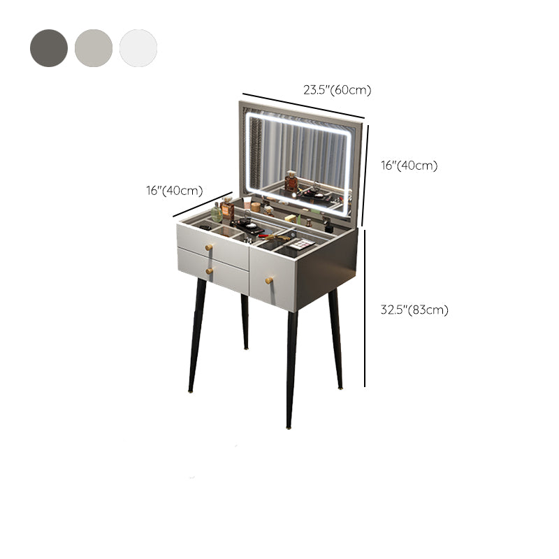 Contemporary Dressing Table Glass Lighted Mirror Bedroom Make-up Vanity