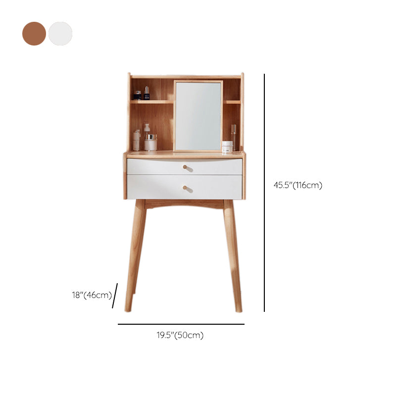 Modern Wood Dressing Table Solid Wood Make-up Vanity with Drawers