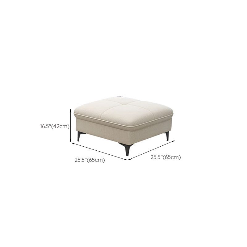 Stain-Resistant Sectional Sofa for Living Room in White with Pillow Top Arm