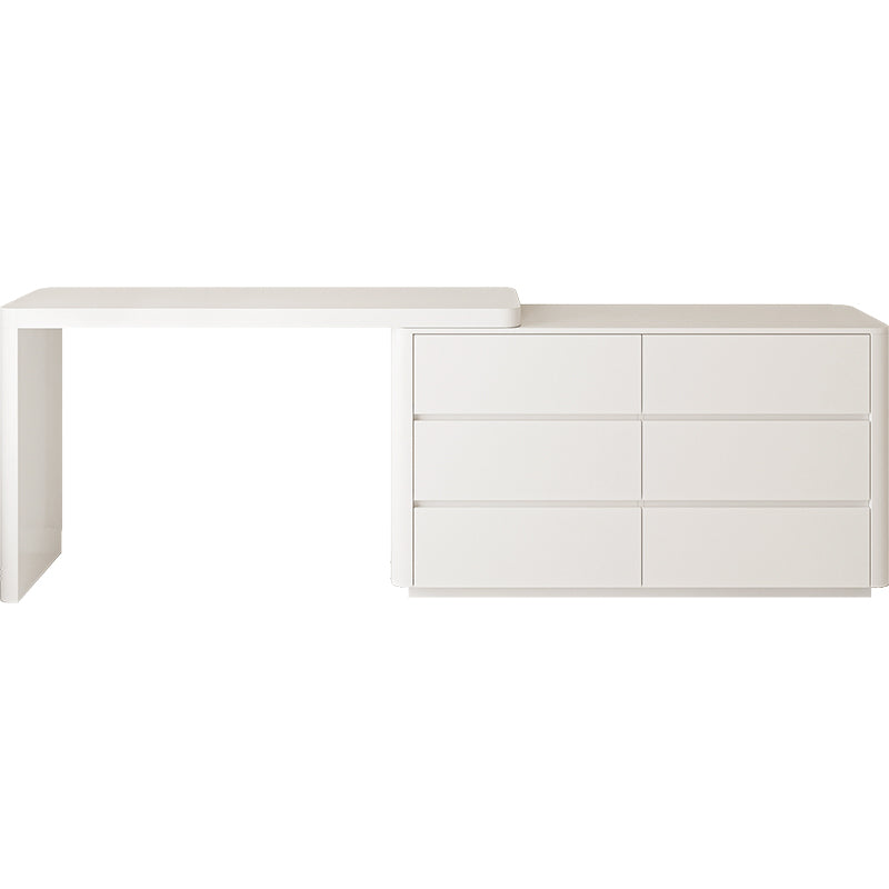 Wooden Makeup Vanity Desk Storage Box Dressing Table Stool Set