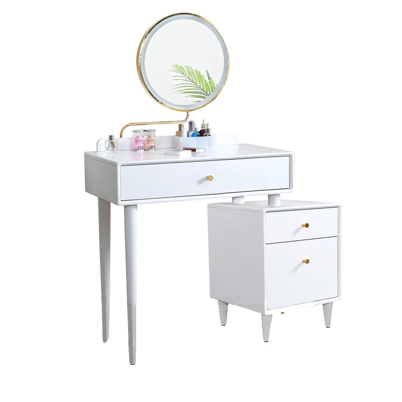 Contemporary Dressing Table Cherry Bedroom Lighted Mirror Standing Make-up Vanity