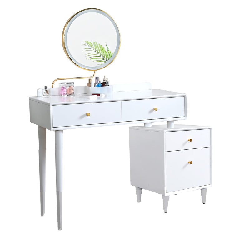 Contemporary Dressing Table Cherry Bedroom Lighted Mirror Standing Make-up Vanity