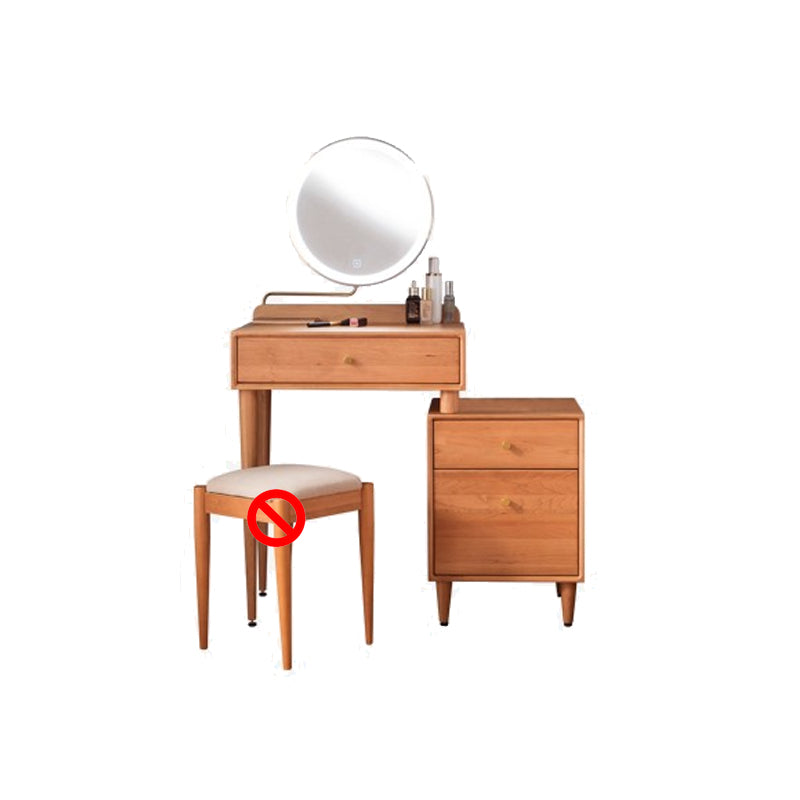 Contemporary Dressing Table Cherry Bedroom Lighted Mirror Standing Make-up Vanity