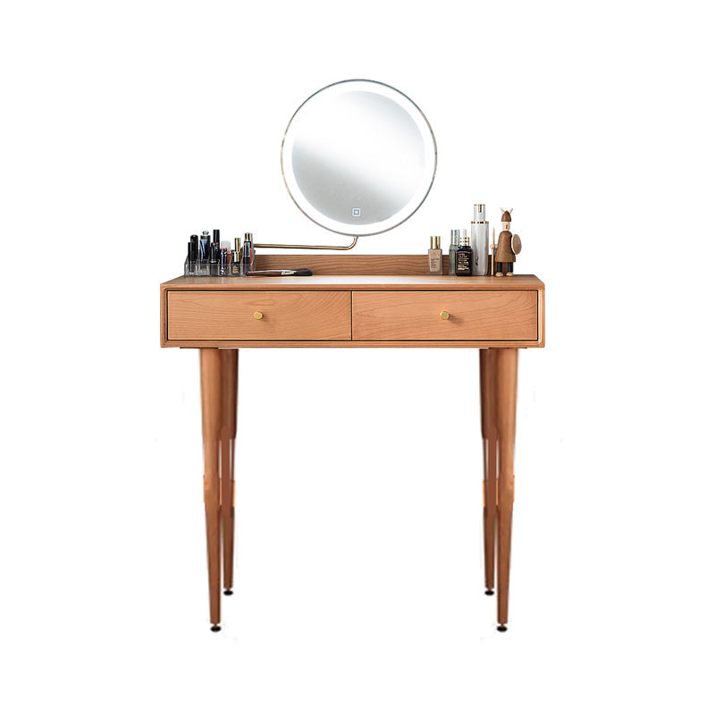 Contemporary Dressing Table Cherry Bedroom Lighted Mirror Standing Make-up Vanity