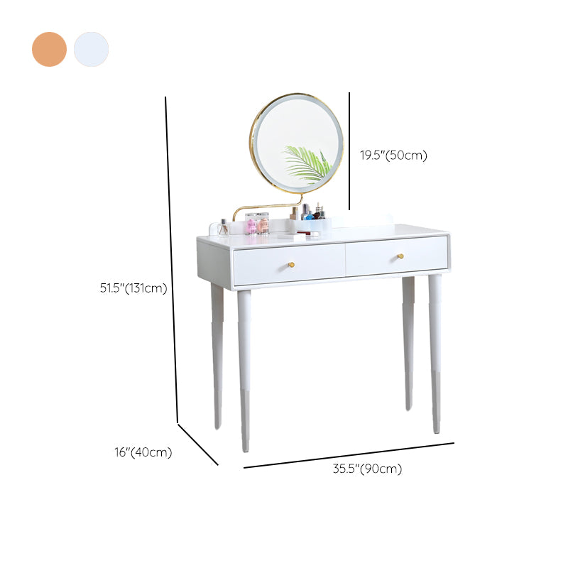 Contemporary Dressing Table Cherry Bedroom Lighted Mirror Standing Make-up Vanity