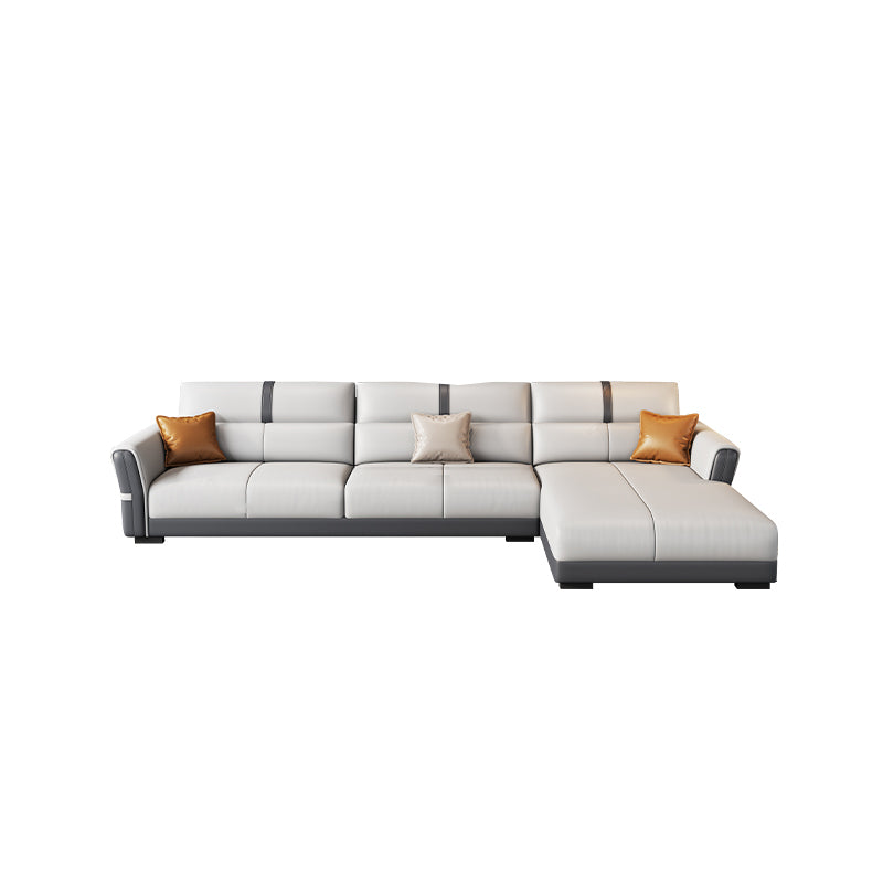 Contemporary Sectional Sofa Faux Leather Stain-Resistant Sectional Sofa