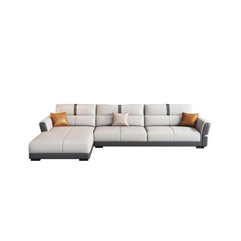 Contemporary Sectional Sofa Faux Leather Stain-Resistant Sectional Sofa