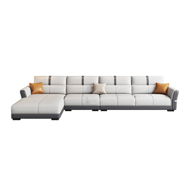 Contemporary Sectional Sofa Faux Leather Stain-Resistant Sectional Sofa