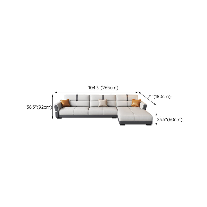 Contemporary Sectional Sofa Faux Leather Stain-Resistant Sectional Sofa