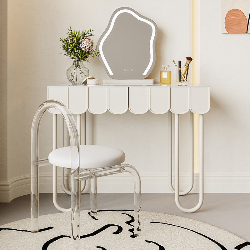 Lighted Mirror Makeup Vanity Desk White Vanity Dressing Table Set
