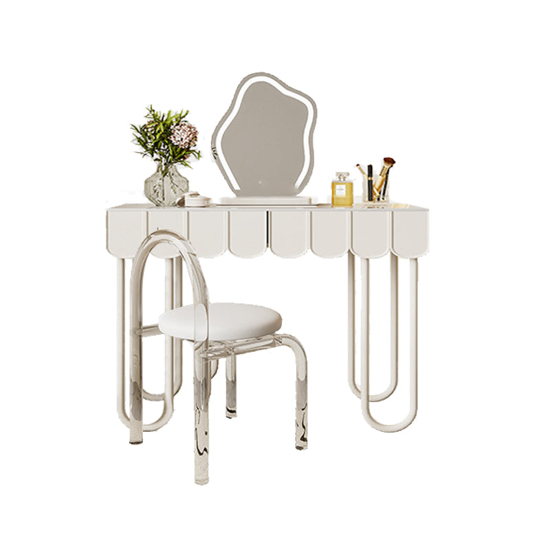 Lighted Mirror Makeup Vanity Desk White Vanity Dressing Table Set