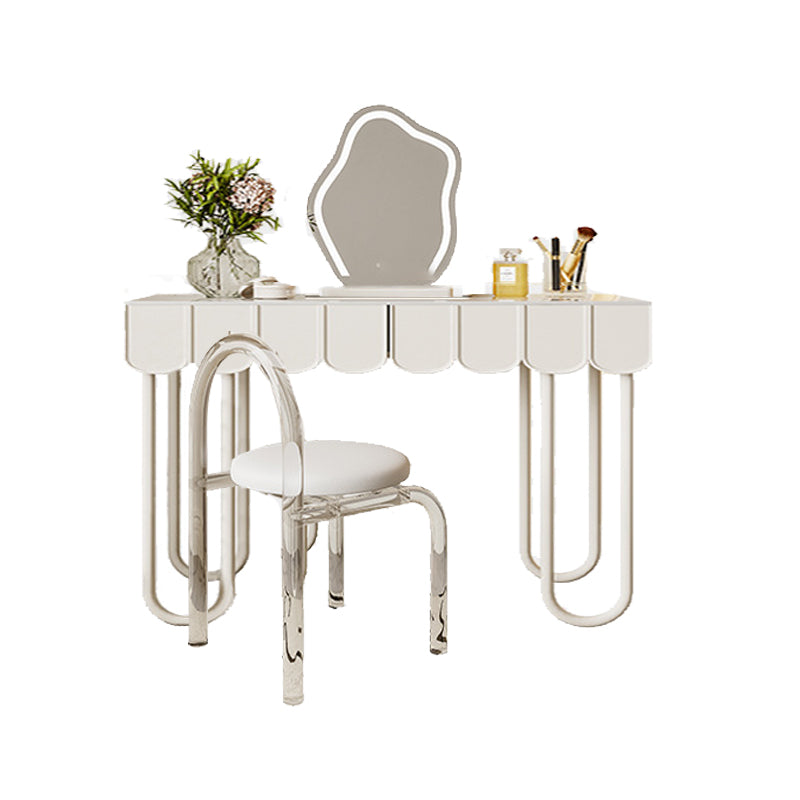 Lighted Mirror Makeup Vanity Desk White Vanity Dressing Table Set