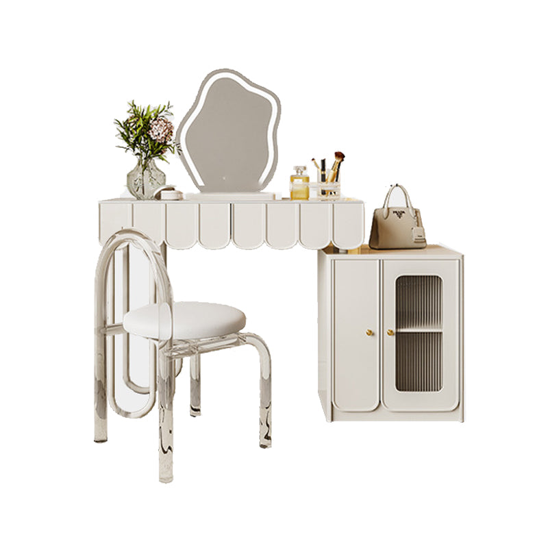 Lighted Mirror Makeup Vanity Desk White Vanity Dressing Table Set