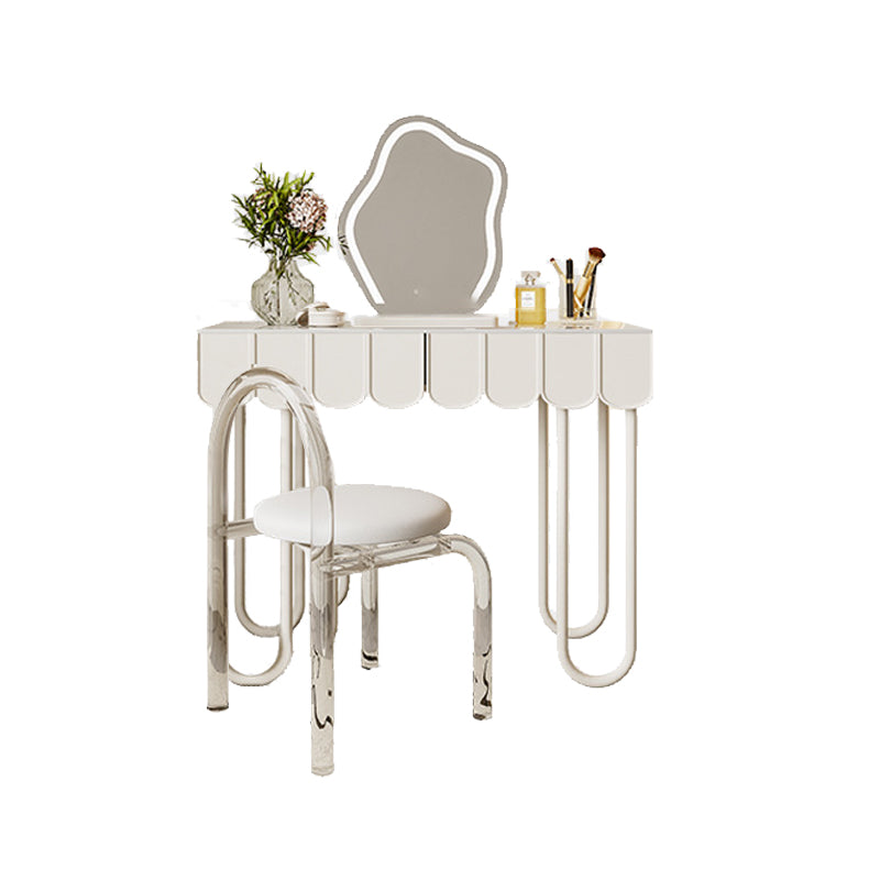 Lighted Mirror Makeup Vanity Desk White Vanity Dressing Table Set