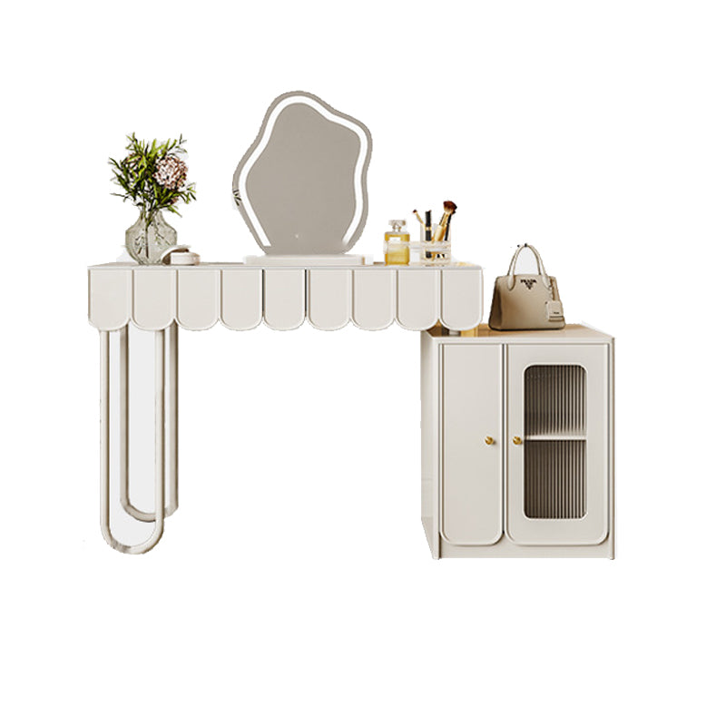 Lighted Mirror Makeup Vanity Desk White Vanity Dressing Table Set