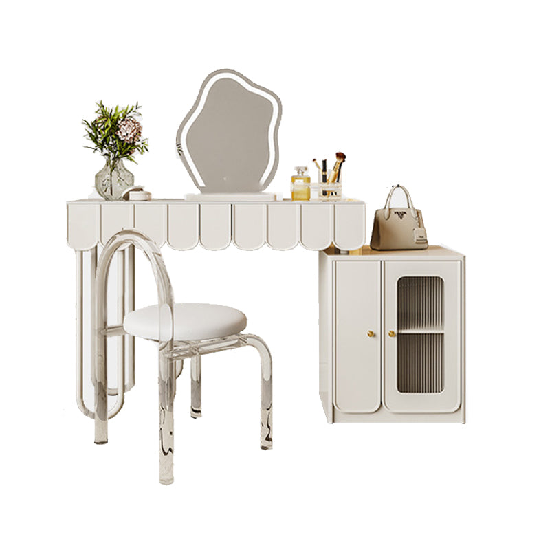 Lighted Mirror Makeup Vanity Desk White Vanity Dressing Table Set