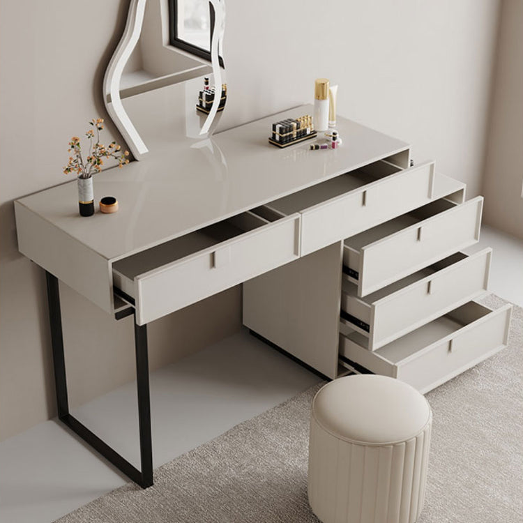 Standing White Makeup Vanity Desk Bedroom Vanity Dressing Table Set