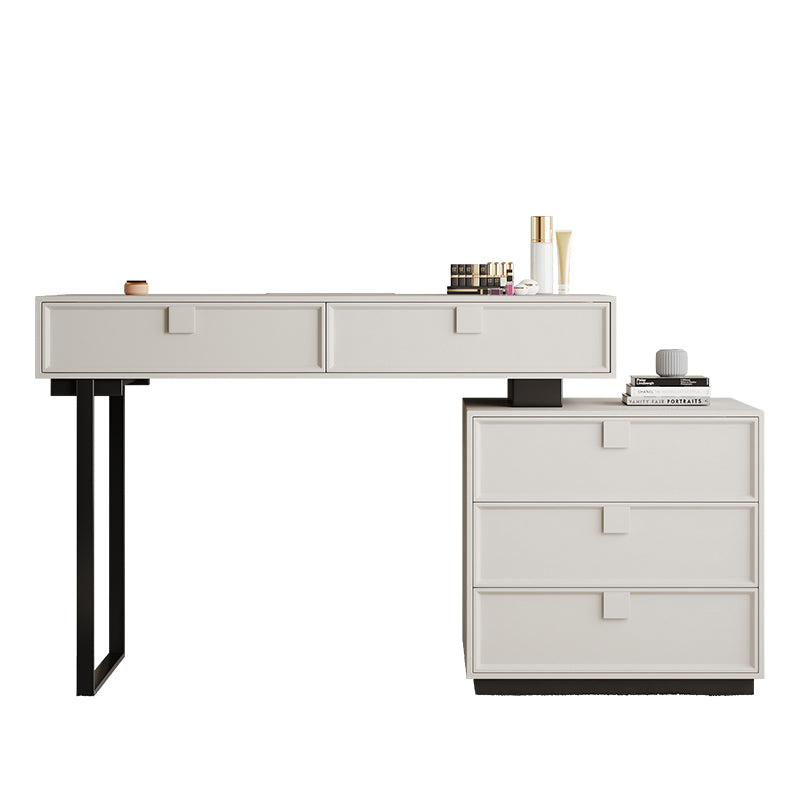 Standing White Makeup Vanity Desk Bedroom Vanity Dressing Table Set
