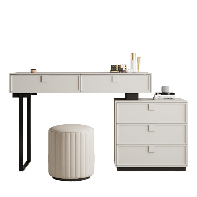 Standing White Makeup Vanity Desk Bedroom Vanity Dressing Table Set