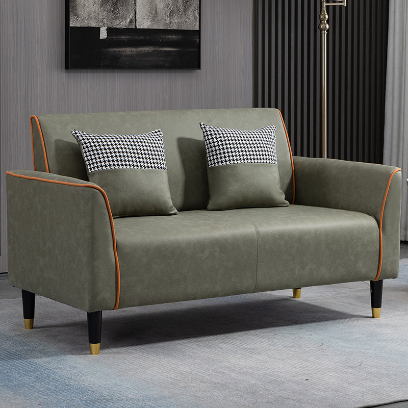 Pillows Included Standard Sofa Stain Resistant Settee with Leg