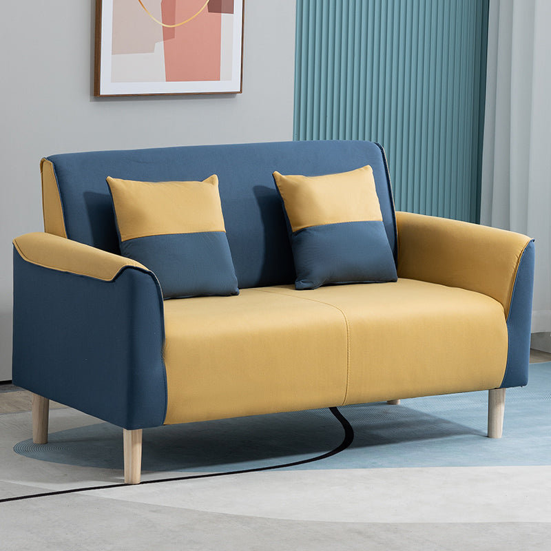 Stain Resistant Standard Sofa Pillows Included Settee with Legs