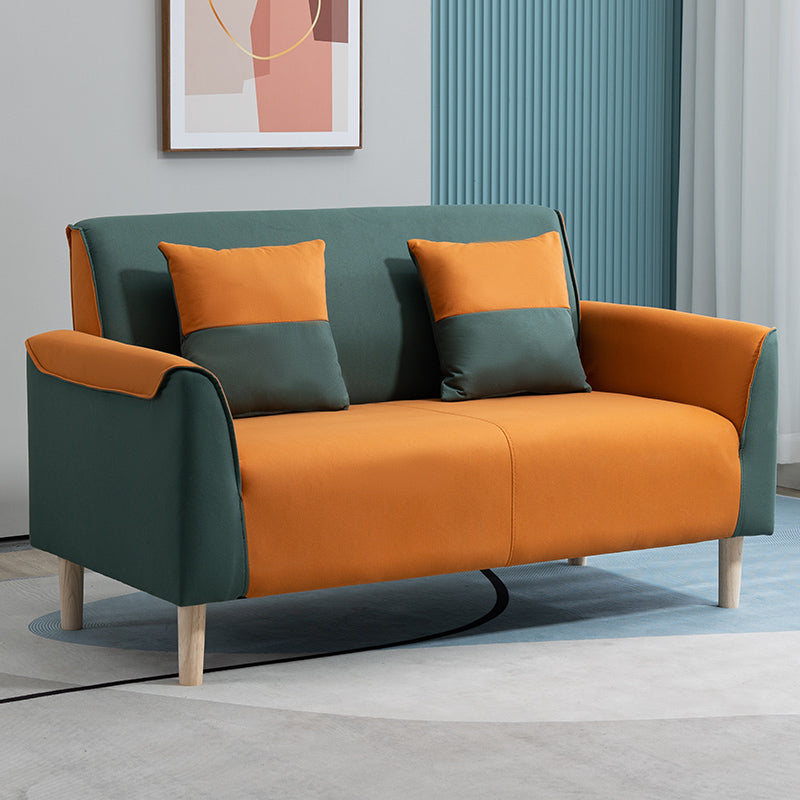 Stain Resistant Standard Sofa Pillows Included Settee with Legs