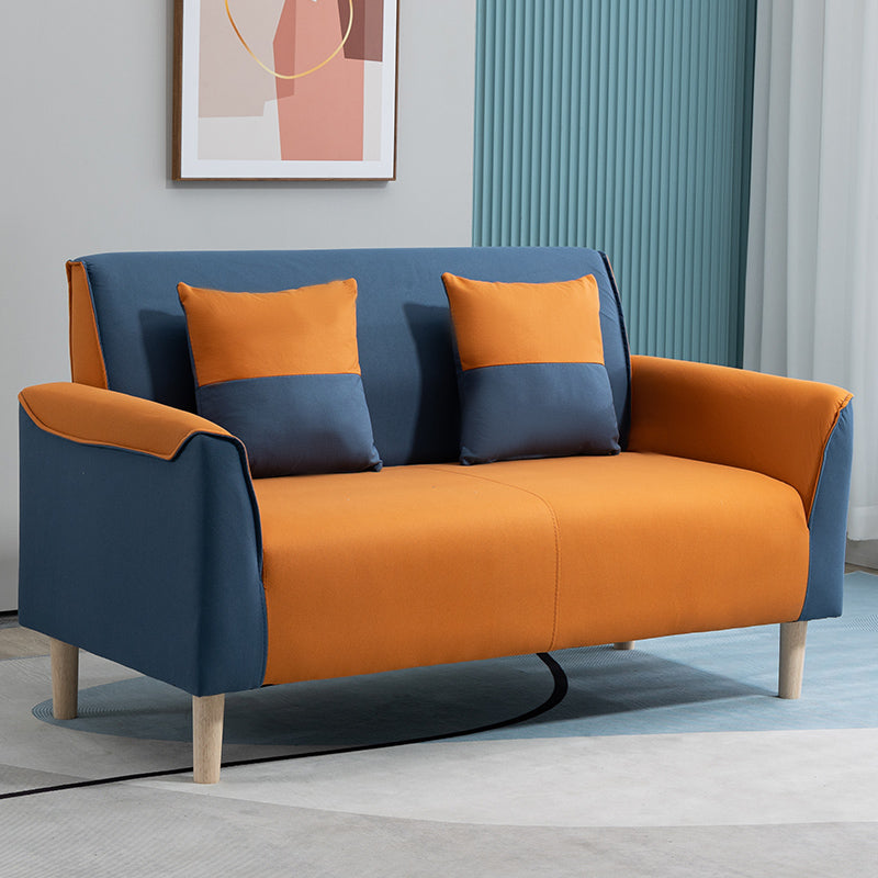 Stain Resistant Standard Sofa Pillows Included Settee with Legs