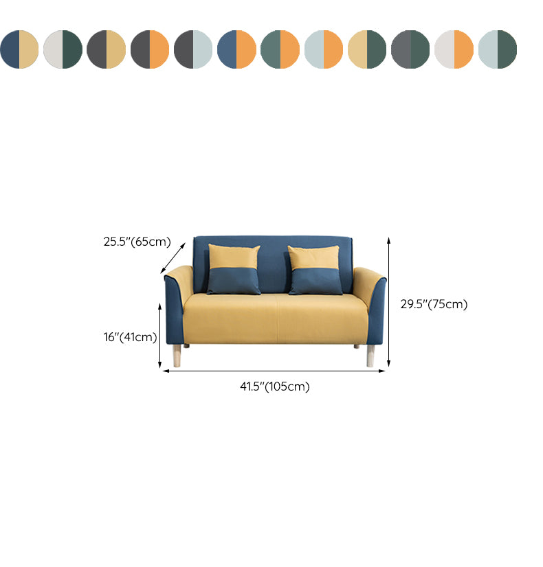Stain Resistant Standard Sofa Pillows Included Settee with Legs