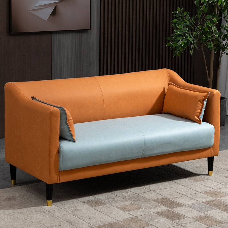Stain Resistant Standard Sofa Pillows Included Settee with Metal Legs
