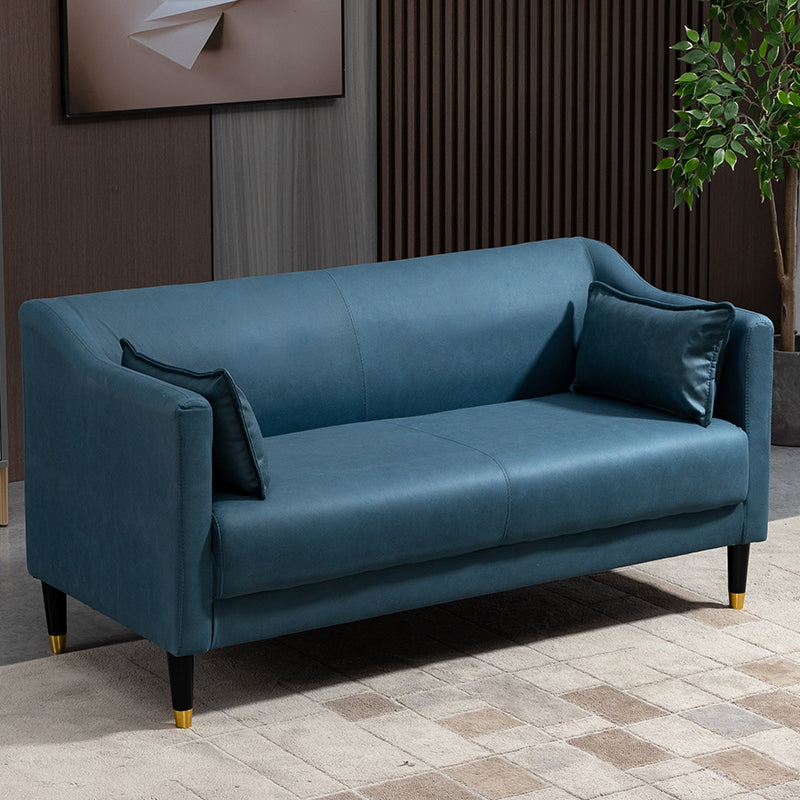 Stain Resistant Standard Sofa Pillows Included Settee with Metal Legs