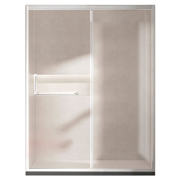 One-shaped Sliding Shower Doors Transparent Tempered Glass Shower Door