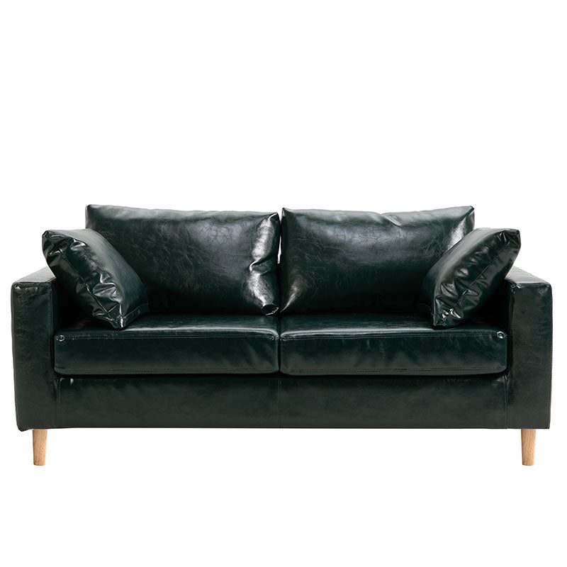 Modern Standard Sofa Pillows Square Arm 2 Seater Living Room Settee