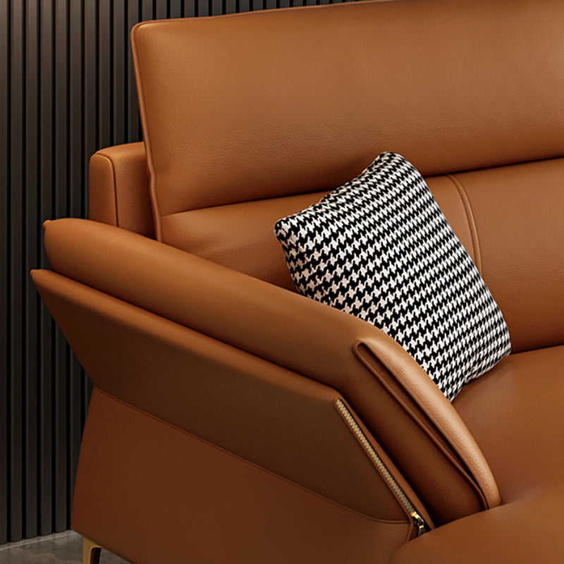 Modernism Sectional Sofa Flared Arm Cushion Back Sectional Sofa