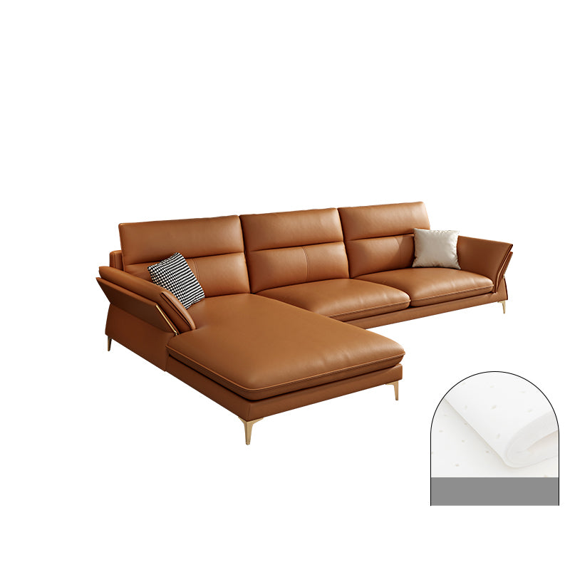 Modernism Sectional Sofa Flared Arm Cushion Back Sectional Sofa