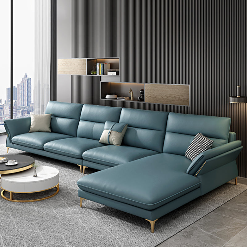 Modernism Sectional Sofa Flared Arm Cushion Back Sectional Sofa