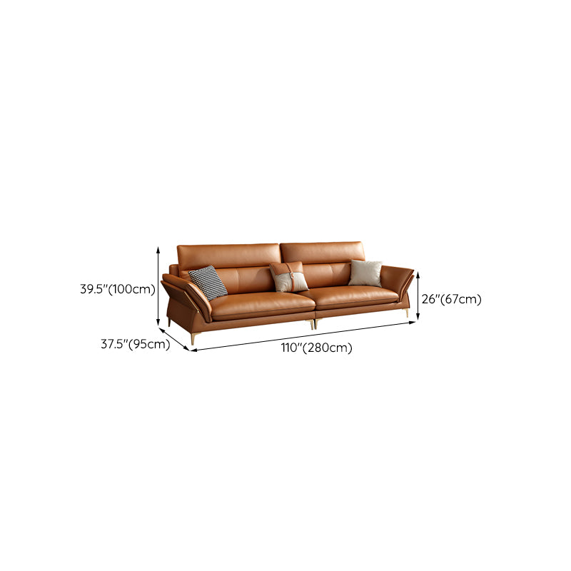 Modernism Sectional Sofa Flared Arm Cushion Back Sectional Sofa