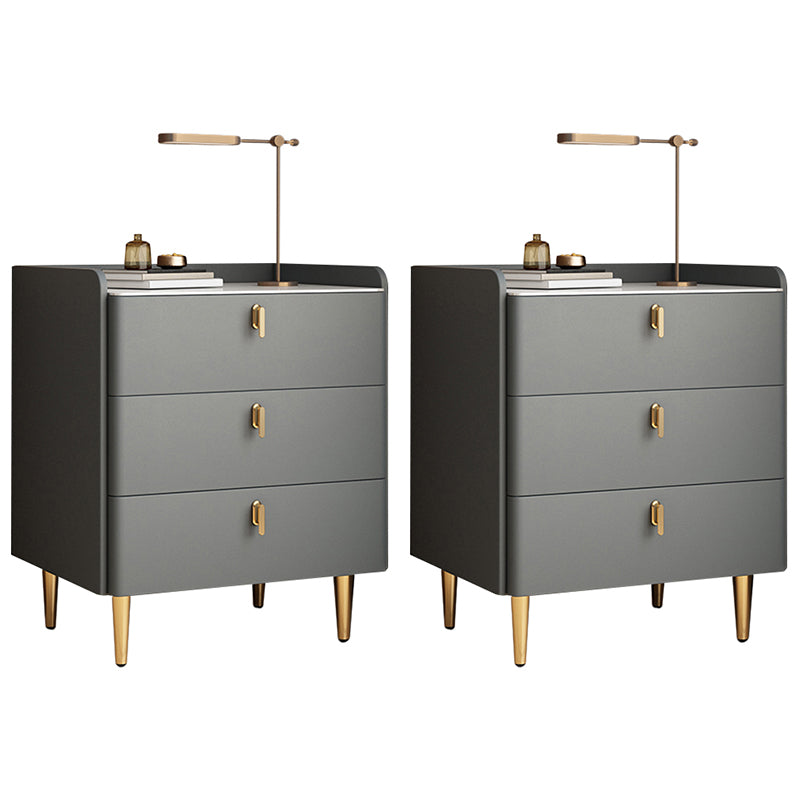 Contemporary Night Table Storage Accent Table Nightstand with 3 Drawers