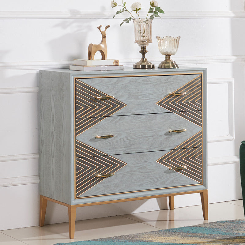 Contemporary Glam Lingerie Chest Rubber Wood Vertical Storage Chest Dresser for Bedroom