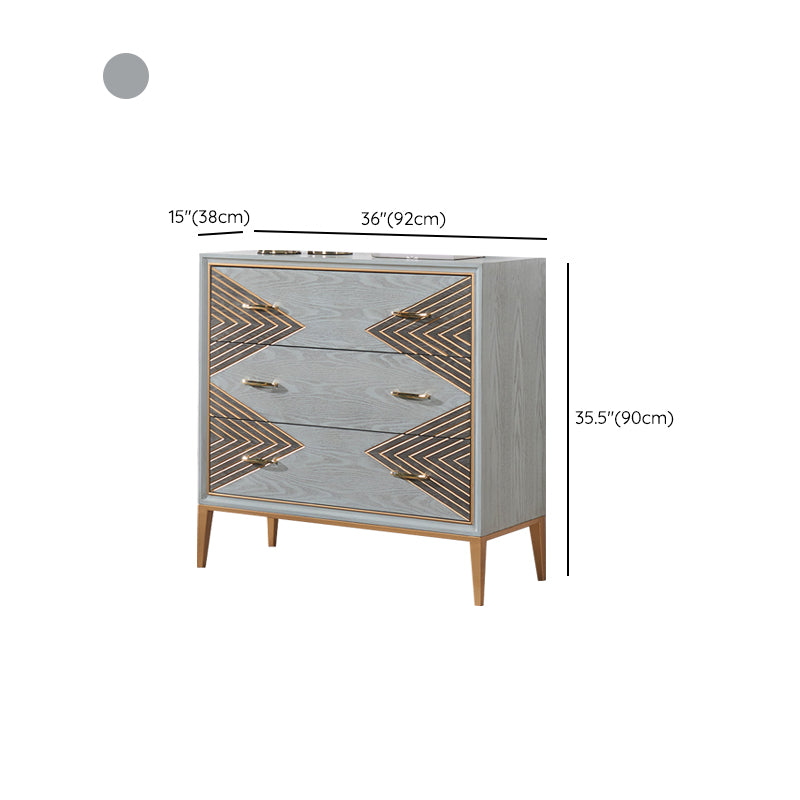 Contemporary Glam Lingerie Chest Rubber Wood Vertical Storage Chest Dresser for Bedroom