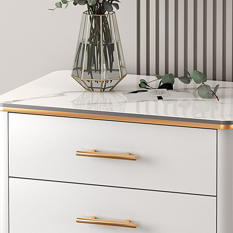 Classic Glam Lingerie Chest Vertical Marble Storage Chest with Drawers for Bedroom