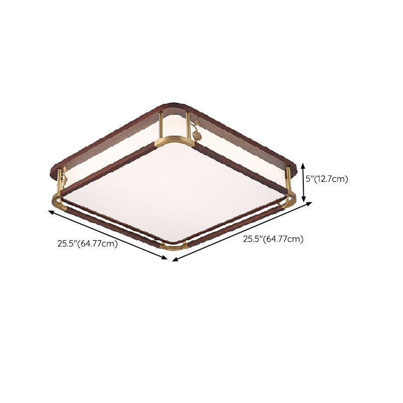 Modern Ceiling Light Wooden Flush Mount Light Fixture for Bedroom