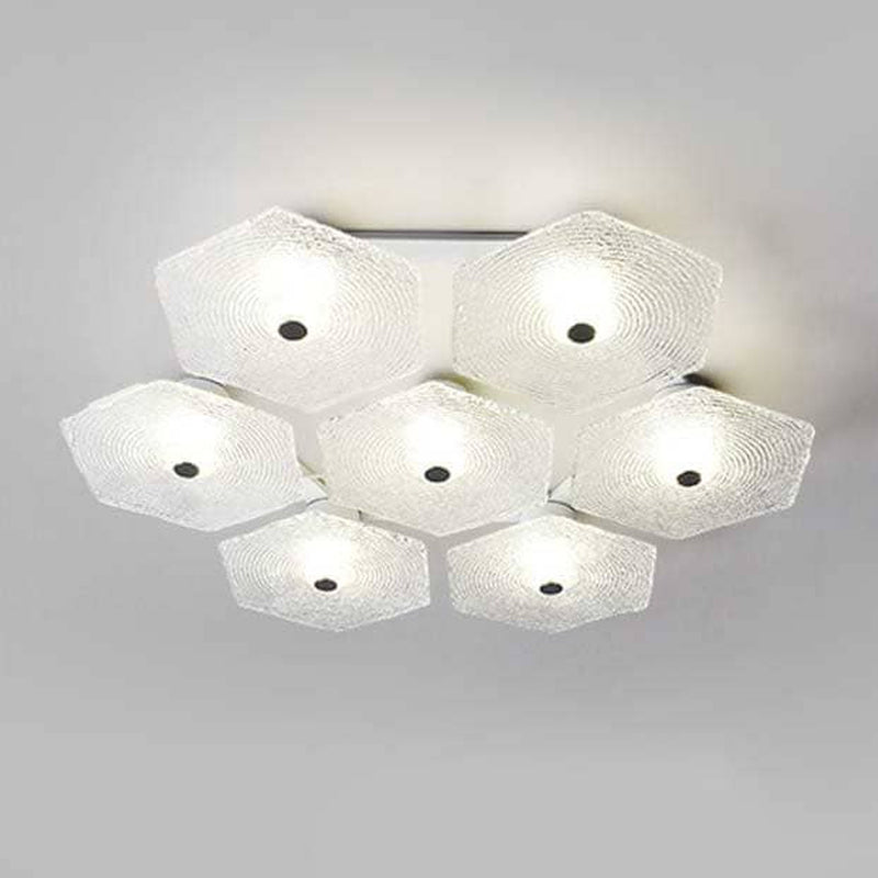 Modernism Flush Mount Glass Ceiling Light Fixture for Living Room