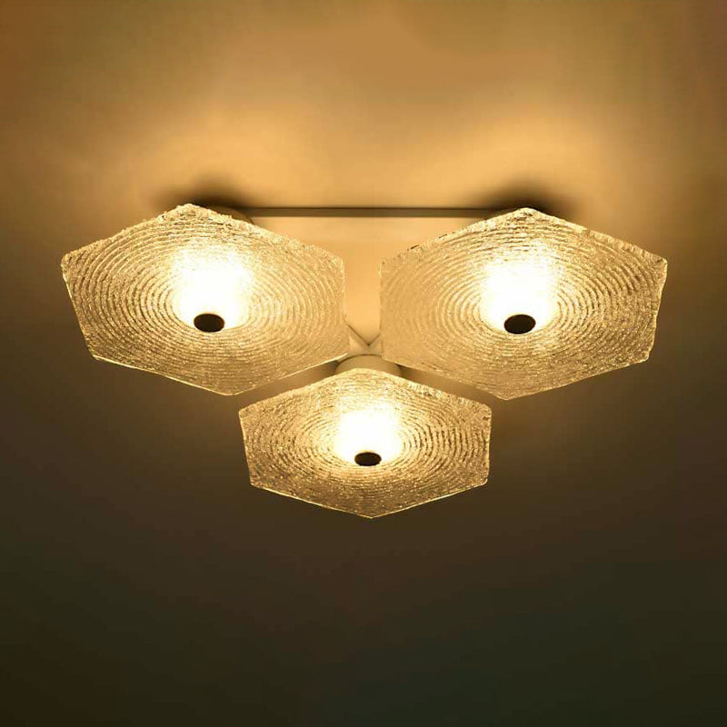 Modernism Flush Mount Glass Ceiling Light Fixture for Living Room