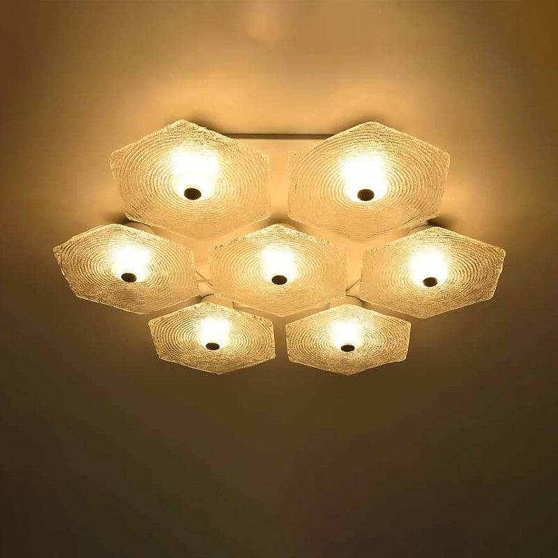 Modernism Flush Mount Glass Ceiling Light Fixture for Living Room