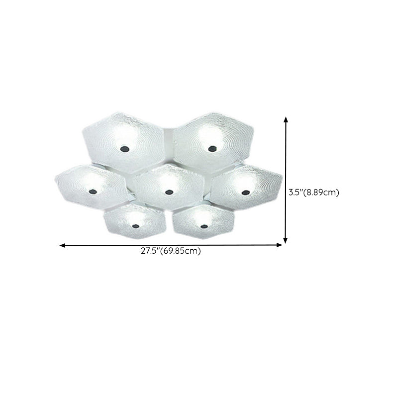 Modernism Flush Mount Glass Ceiling Light Fixture for Living Room