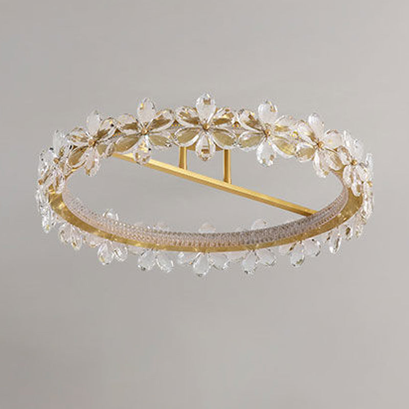 Modern Ceiling Lamp Creative Crystal Flush Mount Light Fixture for Bedroom