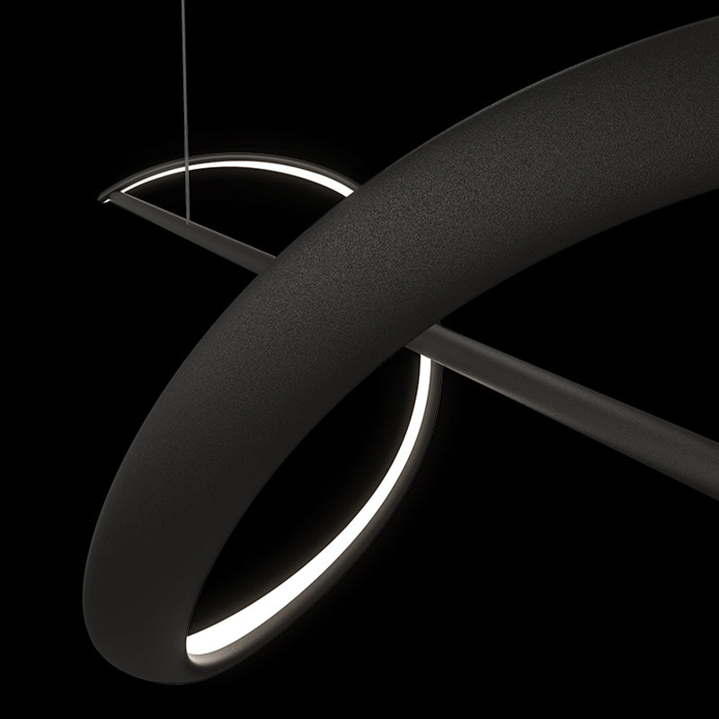 Strip Shape Island Hanging Lamp Modern LED Island Lamp with Acrylic Shade for Dining Room
