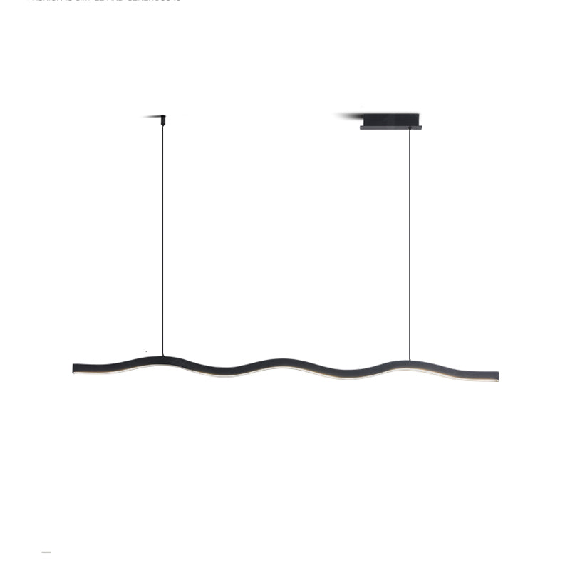 1-Light Island Hanging Lamp Modern LED Island Lamp with Acrylic Shade for Dining Room