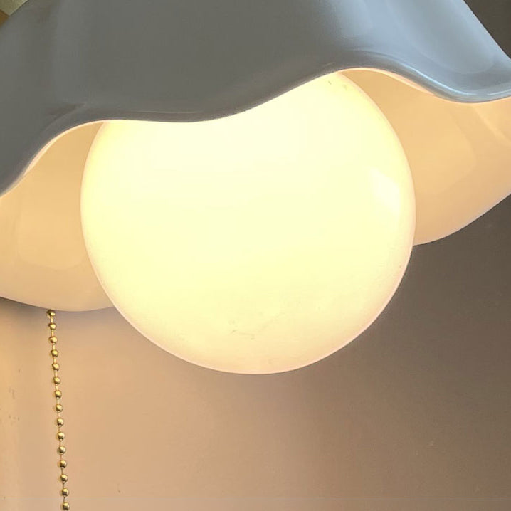 Nordic Style Wall Light Dome Shape Wall Lamp with Ceramic Shade for Bedroom