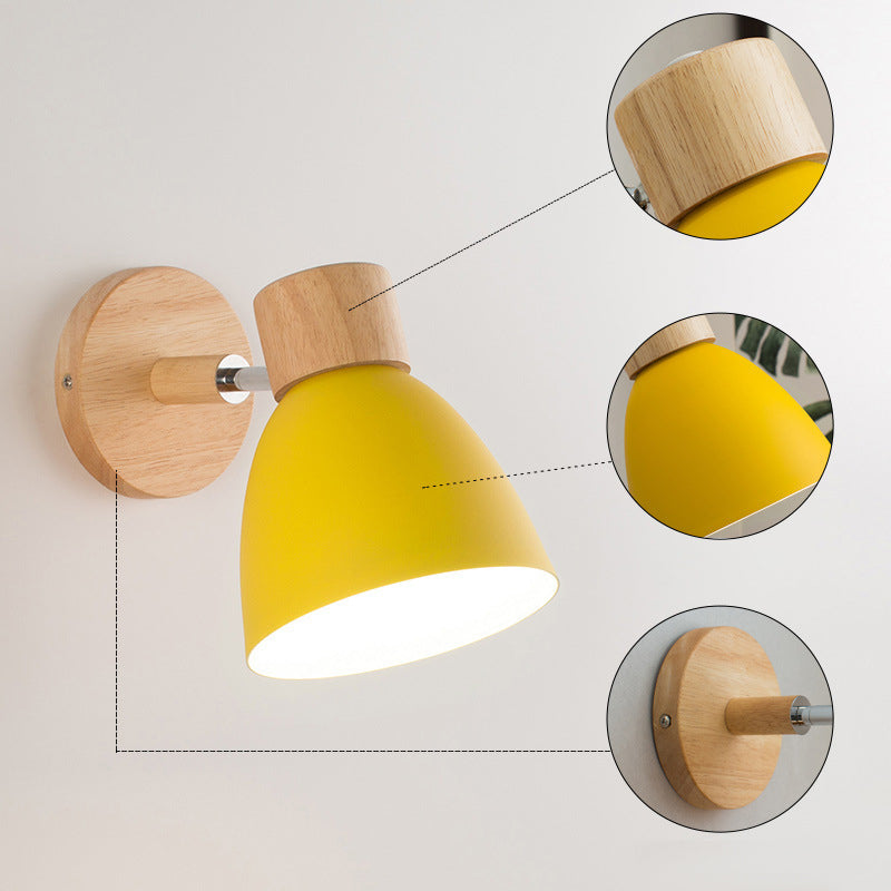 Nordic Style Wall Mount Light Bell Shape Colorful Wall Lamp for Living Room